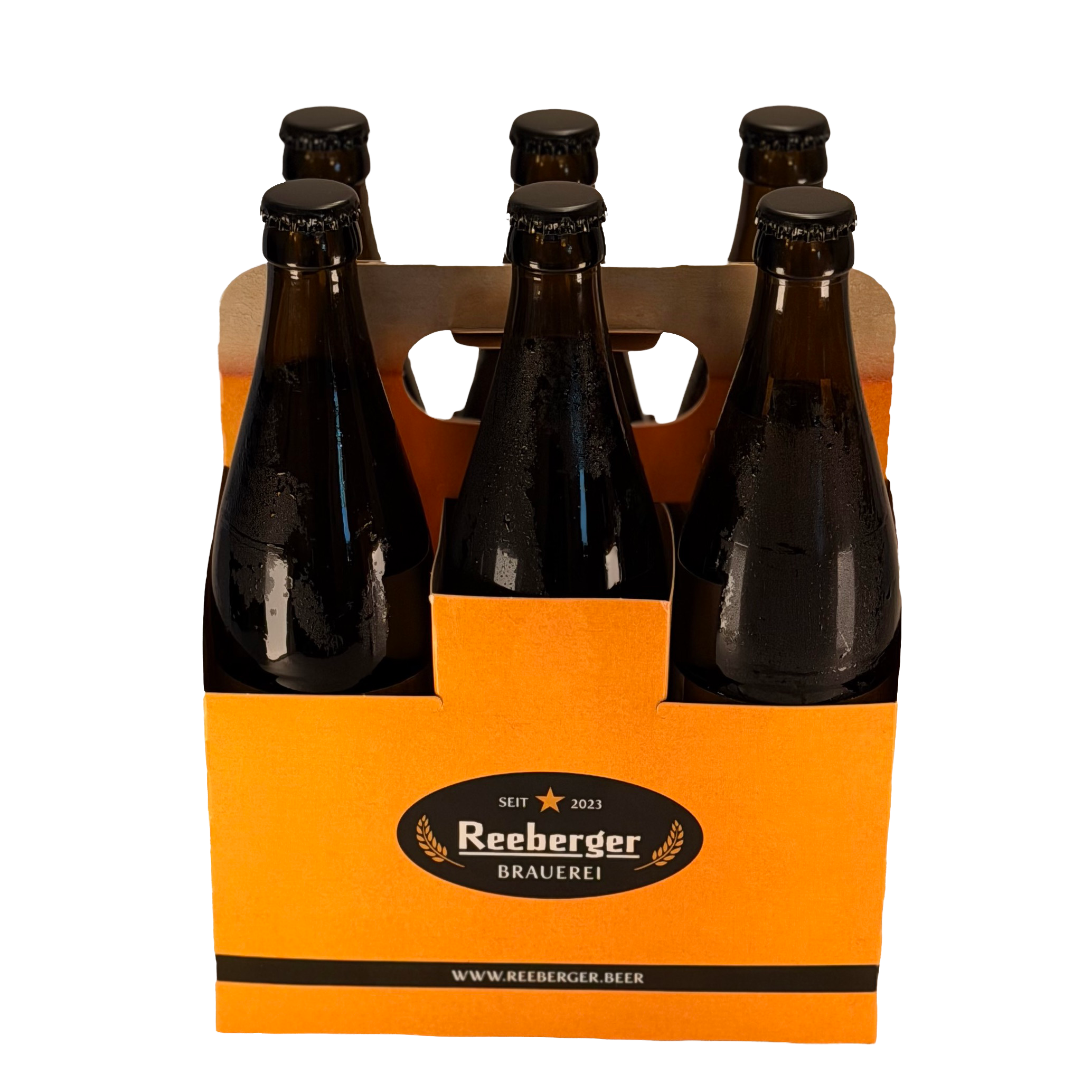 s’Helle helles Märzenbier von der Reeberger Brauerei im 6er-Träger mit sechs 0,5-l-Glasflaschen Mehrweg