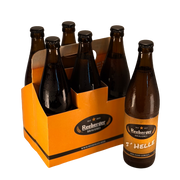 s’Helle helles Märzenbier von der Reeberger Brauerei im 6er-Träger mit sechs 0,5-l-Glasflaschen Mehrweg